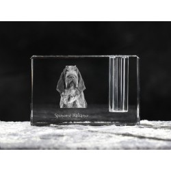 Spinone Italiano, crystal pen holder with dog, souvenir, decoration, limited edition, Collection