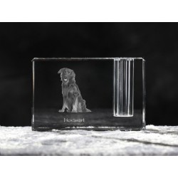 Hovawart, crystal pen holder with dog, souvenir, decoration, limited edition, Collection
