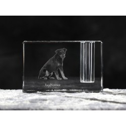 Jagdterrier, crystal pen holder with dog, souvenir, decoration, limited edition, Collection