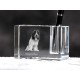 crystal pen holder with dog, souvenir, decoration, limited edition, Collection