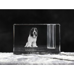 Schapendoes, porte-plume en cristal avec un chien, souvenir, décoration, édition limitée, ArtDog