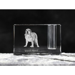 Spanish Mastiff, crystal pen holder with dog, souvenir, decoration, limited edition, Collection
