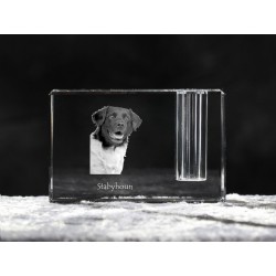 Stabyhoun, porta penna di cristallo con il cane, souvenir, decorazione, in edizione limitata, ArtDog