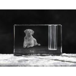 Tosa, porte-plume en cristal avec un chien, souvenir, décoration, édition limitée, ArtDog