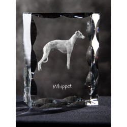 Whippet, Kleiner Englischer Windhund, Kristall mit Hund, Souvenir, Dekoration, limitierte Auflage, ArtDog