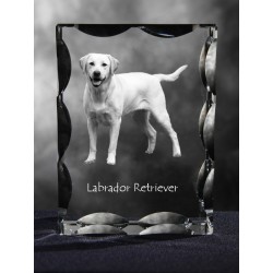 Cobrador de Labrador, de cristal con el perro, recuerdo, decoración, edición limitada, ArtDog
