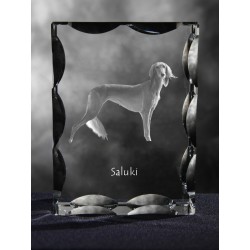 Saluki, Chart perski - kryształowy sześcian z wizerunkiem psa, wyjątkowy prezent!