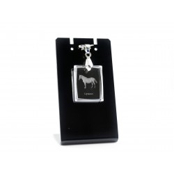 Koń lipicański - kryształowy naszyjnik z wizerunkiem konia