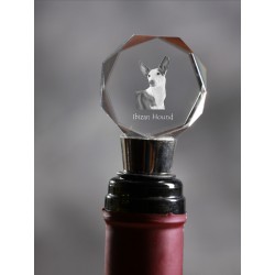 Ibizan Hound, Crystal Wine Stopper with Dog, Wine and Dog Lovers, High Quality, Exceptional Gift