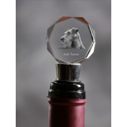 Irish terrier, Crystal Wine Stopper with Dog, Wine and Dog Lovers, High Quality, Exceptional Gift