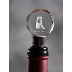 Lakeland terrier, Crystal Wine Stopper with Dog, Wine and Dog Lovers, High Quality, Exceptional Gift