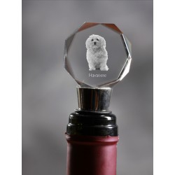 Havanese, Crystal Wine Stopper with Dog, Wine and Dog Lovers, High Quality, Exceptional Gift