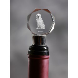 Kuvasz, Crystal Wine Stopper with Dog, High Quality, Exceptional Gift