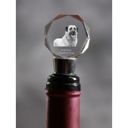 Anatolian Shepherd, Crystal Wine Stopper with Dog, High Quality, Exceptional Gift