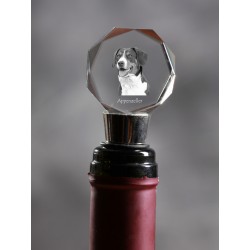 Appenzeller Sennenhund, Crystal Wine Stopper with Dog, High Quality, Exceptional Gift