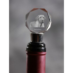 Broholmer,Danish Mastiff, Crystal Wine Stopper with Dog, High Quality, Exceptional Gift