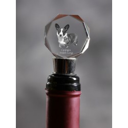 Cardigan Welsh Corgi, Crystal Wine Stopper with Dog, High Quality, Exceptional Gift