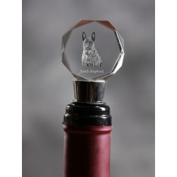 Dutch Shepherd Dog, Crystal Wine Stopper with Dog, High Quality, Exceptional Gift