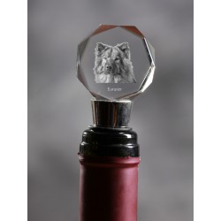 Eurasier, Crystal Wine Stopper with Dog, High Quality, Exceptional Gift