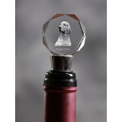 English Setter, Crystal Wine Stopper with Dog, High Quality, Exceptional Gift