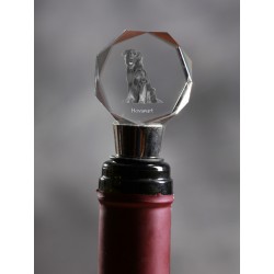 Hovawart, Crystal Wine Stopper with Dog, High Quality, Exceptional Gift