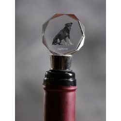Jagdterrier, Crystal Wine Stopper with Dog, High Quality, Exceptional Gift