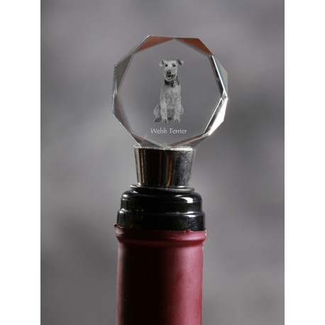 Crystal tapón del vino con el perro, vino y los amantes del perro, alta calidad, regalo excepcional
