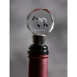 Belgian horse, Belgian draft horse, Crystal Wine Stopper with Horse, High Quality, Exceptional Gift