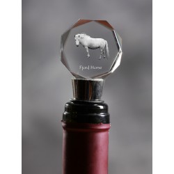 Fjord (cheval), bouchon de cristal de vin avec le cheval, de haute qualité, don exceptionnel