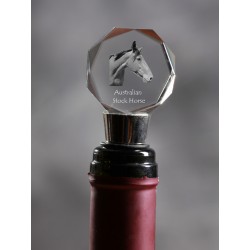 Australian Stock Horse - kryształowa zatyczka do wina z wizerunkiem konia, wyjątkowy prezent!