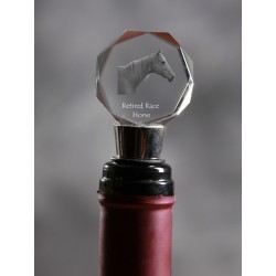 Retired Race Horse, Crystal Wine Stopper with Horse, High Quality, Exceptional Gift