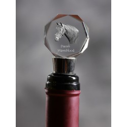 Duński warmblood - kryształowa zatyczka do wina z wizerunkiem konia, wyjątkowy prezent!