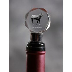 Giara, Crystal tapón del vino con el caballo, alta calidad, regalo excepcional