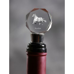 Noriker, bouchon de cristal de vin avec le cheval, de haute qualité, don exceptionnel