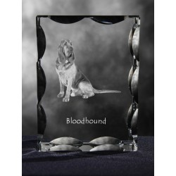 Chien de Saint-Hubert, cristal avec un chien, souvenir, décoration, édition limitée, ArtDog