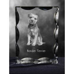 Border Terrier, cristal avec un chien, souvenir, décoration, édition limitée, ArtDog