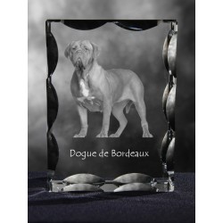 French Mastiff, Cubic crystal with dog, souvenir, decoration, limited edition, Collection