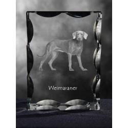 Braque de Weimar , cristal avec un chien, souvenir, décoration, édition limitée, ArtDog