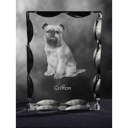 Griffon, cristal avec un chien, souvenir, décoration, édition limitée, ArtDog