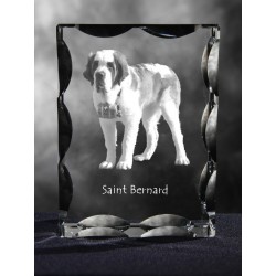 Chien du Saint-Bernard, cristal avec un chien, souvenir, décoration, édition limitée, ArtDog