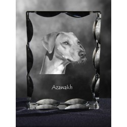 L'Azawakh, cristal avec un chien, souvenir, décoration, édition limitée, ArtDog