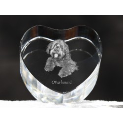 Otterhound, crystal heart with dog, souvenir, decoration, limited edition, Collection