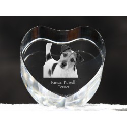 Parson Russell terrier, crystal heart with dog, souvenir, decoration, limited edition, Collection