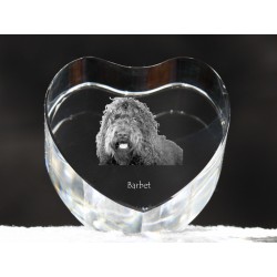 Barbet, crystal heart with dog, souvenir, decoration, limited edition, Collection