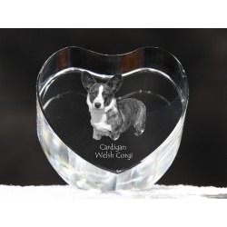 Cardigan Welsh Corgi, crystal heart with dog, souvenir, decoration, limited edition, Collection