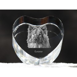 Eurasier, crystal heart with dog, souvenir, decoration, limited edition, Collection
