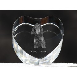 Gordon Setter, corazón de cristal con el perro, recuerdo, decoración, edición limitada, ArtDog