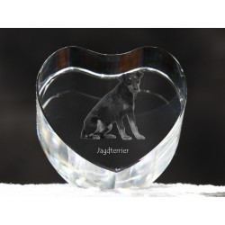 Jagdterrier, crystal heart with dog, souvenir, decoration, limited edition, Collection