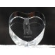 Schipperke, cristal coeur avec un chien, souvenir, décoration, édition limitée, ArtDog