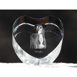 Chart arabski - kryształowe serce z wizerunkiem psa, dekoracja, prezent, kolekcja!